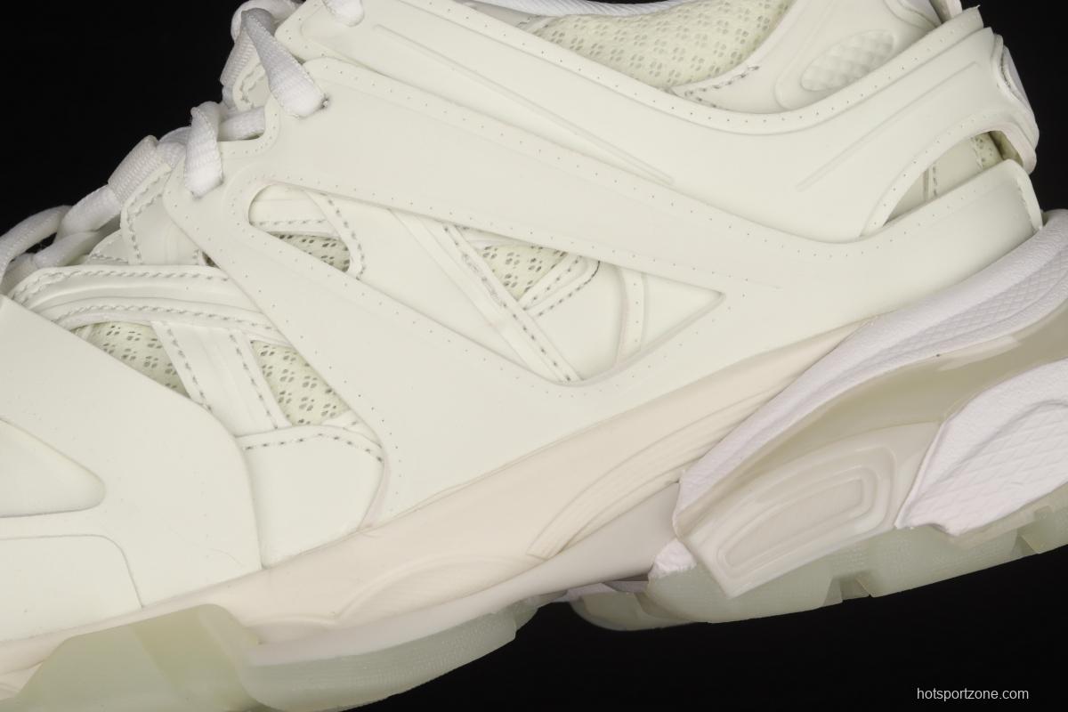 Balenciaga Sneaker Tess s.Gomma Res BI ALV/TIS EFF NUBUK/TIS E 2020 latest color matching luminous white trendy running shoes W3CR19000