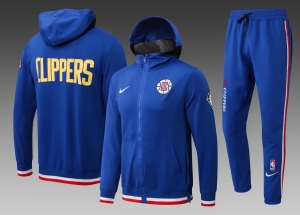 21 22 NBA Tracksuit Full Zipper Tracksuit Hoodie NBA Clippers Enamel blue H0092#