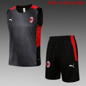 21 22 AC Milan Vest Black S-2XL D613#