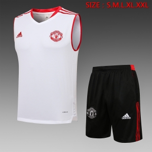 21 22 Manchester United Vest White （RED） D603#