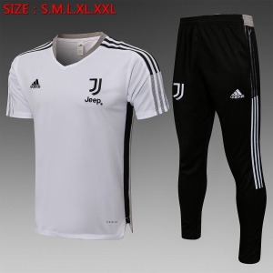 21 22 Juventus Short SLEEVE White （With Long Pants）S-2XL C689#