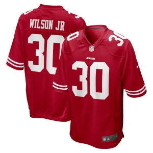 Men's Jeff Wilson Jr. Scarlet Player Limited Team Jersey
