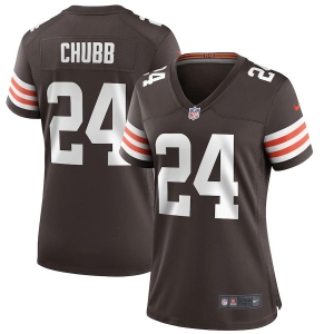 Women's Nick Chubb Brown Player Limited Team Jersey