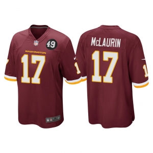 Men's #17 Terry McLaurin Burgundy Bobby Mitchell Uniform Patch Player Limited Team Jersey