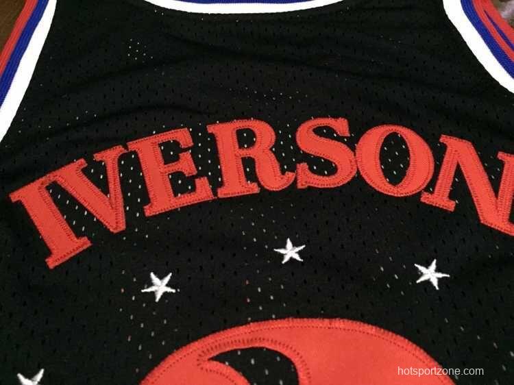 Men's Allen Iverson Black Retro Classic Team Jersey