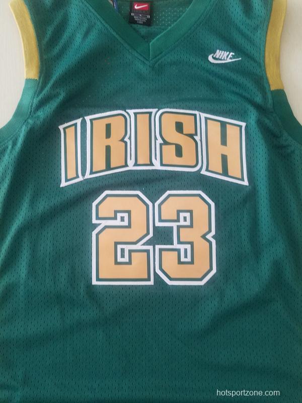 LeBron James 23 Irish High School Green Basketball Jersey