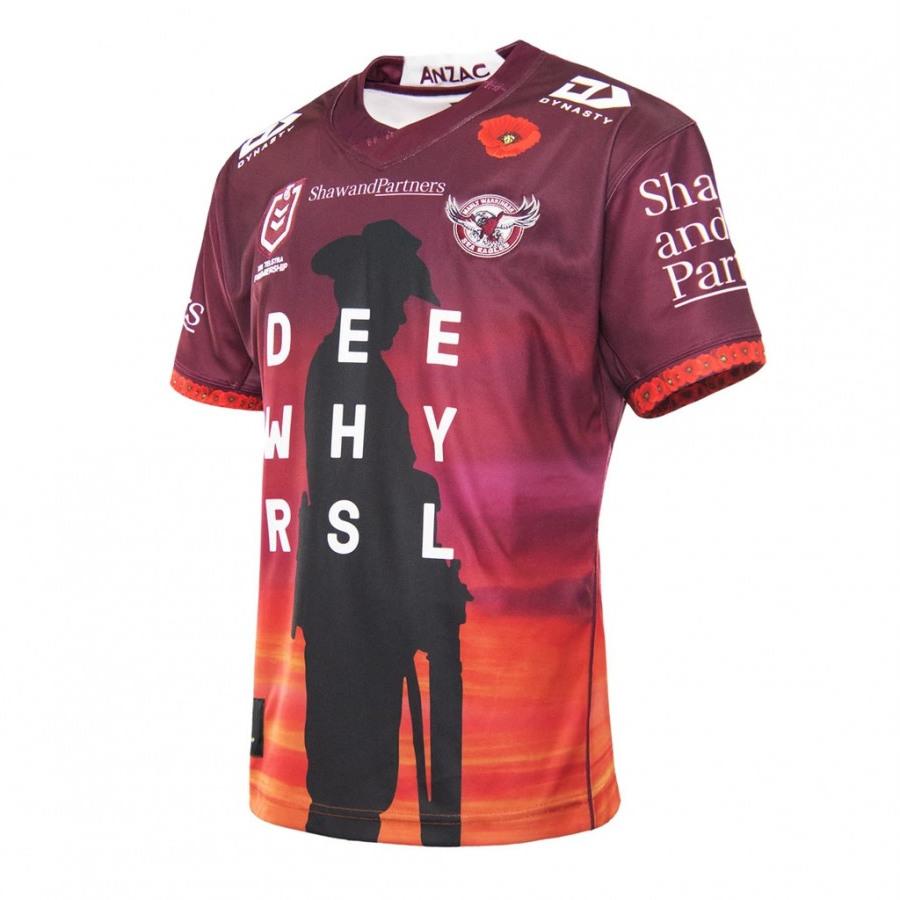 Manly Warringah Sea Eagles 2021 Mens Anzac Rugby Jersey