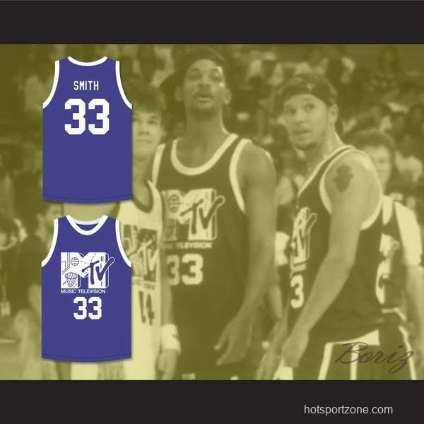 Will Smith 33 Basketball Jersey First Annual Rock N' Jock B-Ball Jam 1991