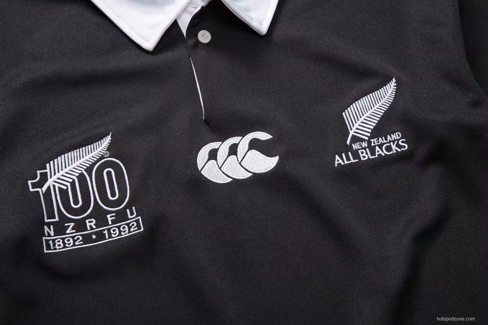 All Blacks 1992 Men's 100 Years Rugby Jersey