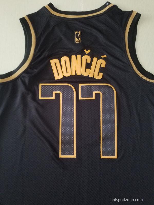 Luka Dončić 77 Black Golden Edition Jersey