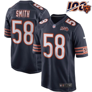 Men's Roquan Smith Navy 100th Season Player Limited Team Jersey