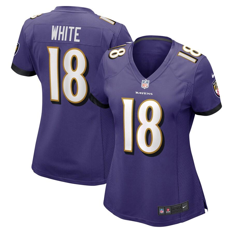 Women's DeAndrew White Purple Player Limited Team Jersey