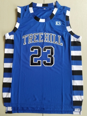 Nathan Scott 23 One Tree Hill Ravens Blue Basketball Jersey