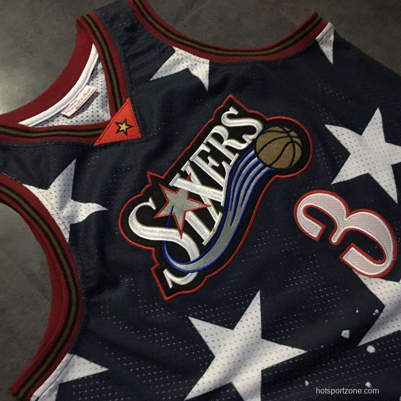 Men's Allen Iverson Black Retro Classic Team Jersey