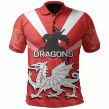 St George Illawarra Dragons 2021 Mens Football Polo Shirt