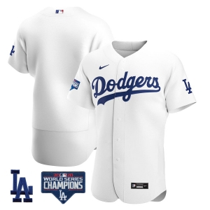 Men's White 2020 World Series Champions Home Authentic Team Jersey