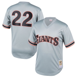 Youth Will Clark Gray Cooperstown Collection Mesh Batting Practice Throwback Jersey