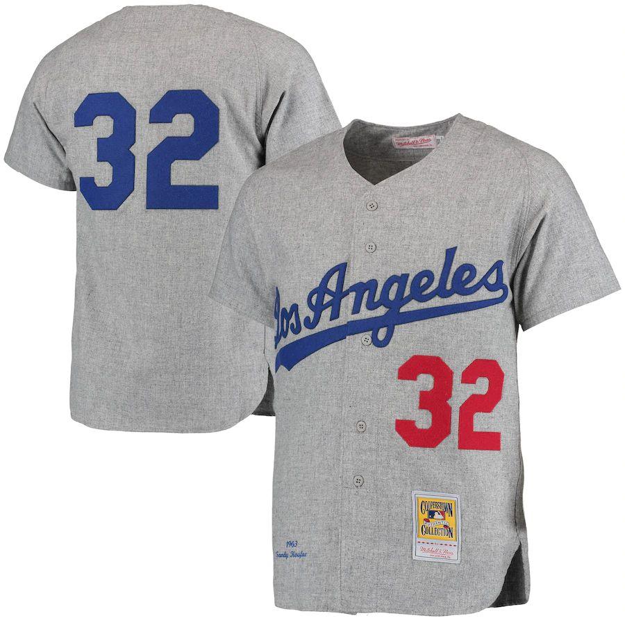 Men's Sandy Koufax Gray Throwback Jersey