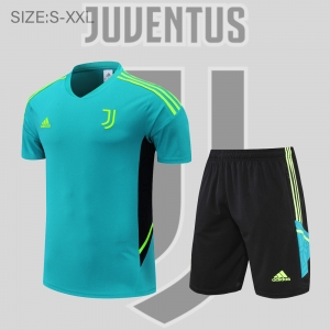 22/23 Juventus Training Suit Short Sleeve Kit Blue