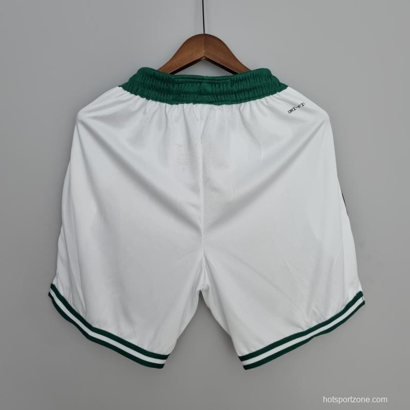 75th Anniversary Boston Celtics White NBA Shorts