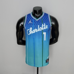 2022 BALL#1 Charlotte Hornets City Edition Blue NBA Jersey