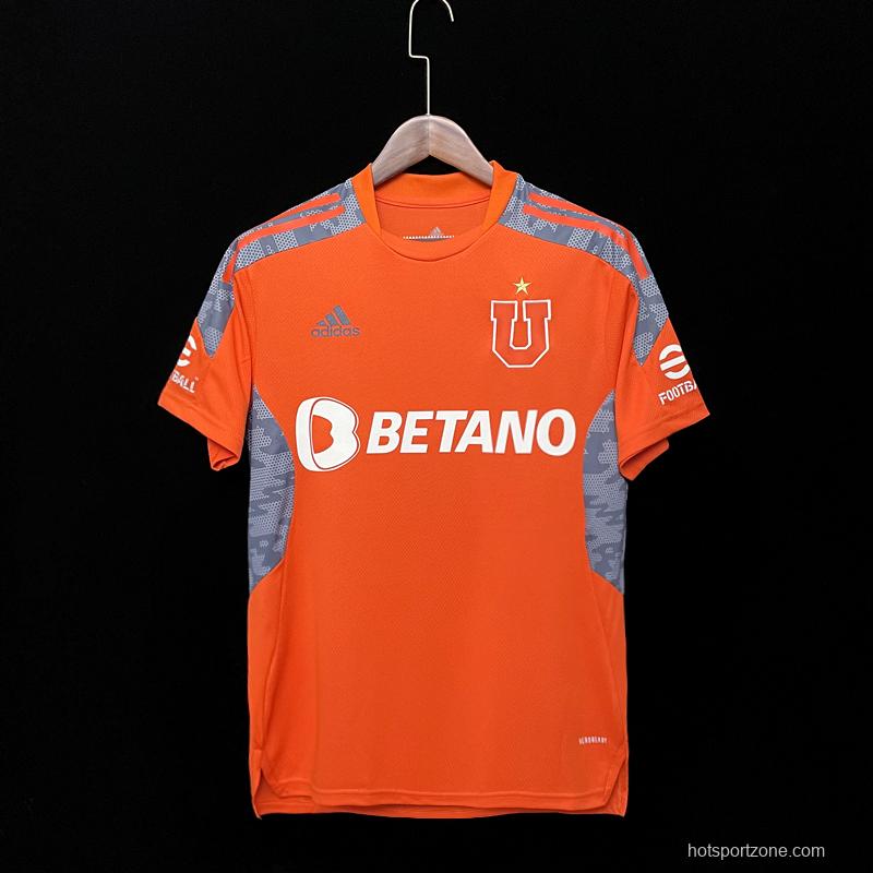 22/23 Chile Universidad De Goalkeeper Orange Jersey