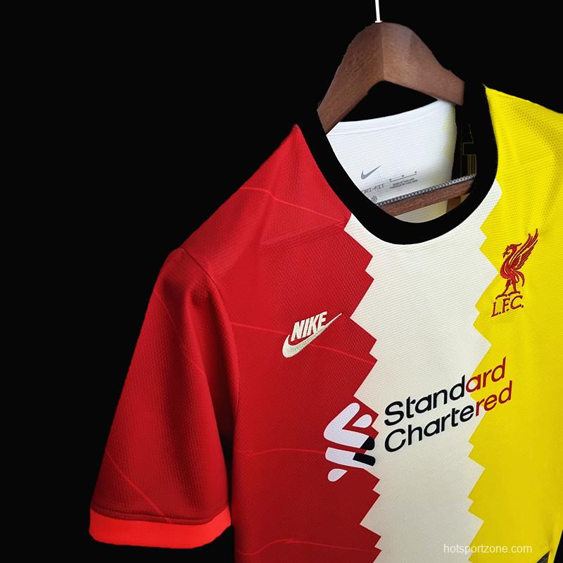 22/23 Liverpool Red Beige Yellow Jersey