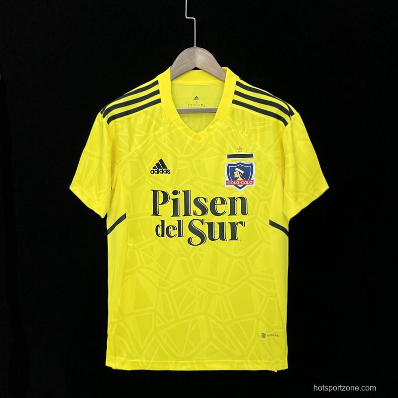 22/23 Colo Colo Goalkeeper Yellow Soccer Jersey