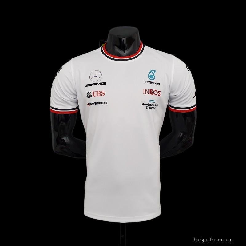 F1 Formula One Racing Suit; Mercedes White 