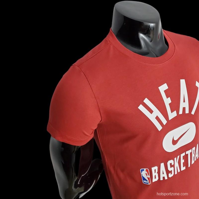 2022 NBA Heat Red T-shirts #0044