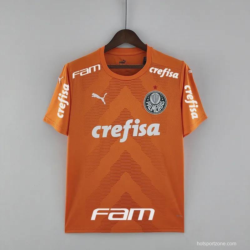 22/23 All Sponsor Palmeiras Goalkeeper Orange Jersey