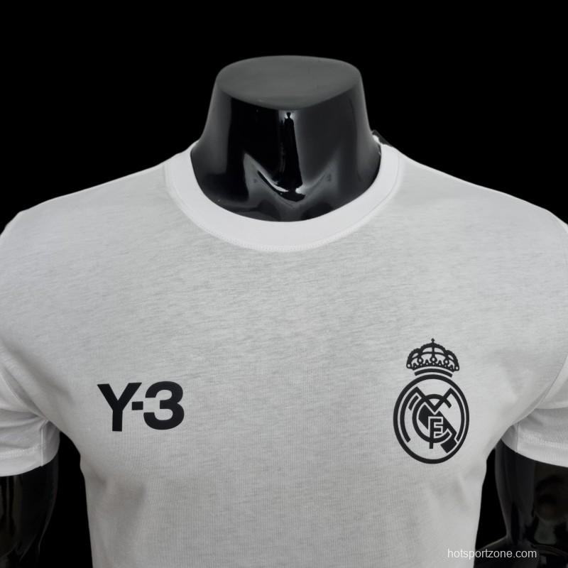 22/23 Real Madrid Y3 White T-Shirts #0056