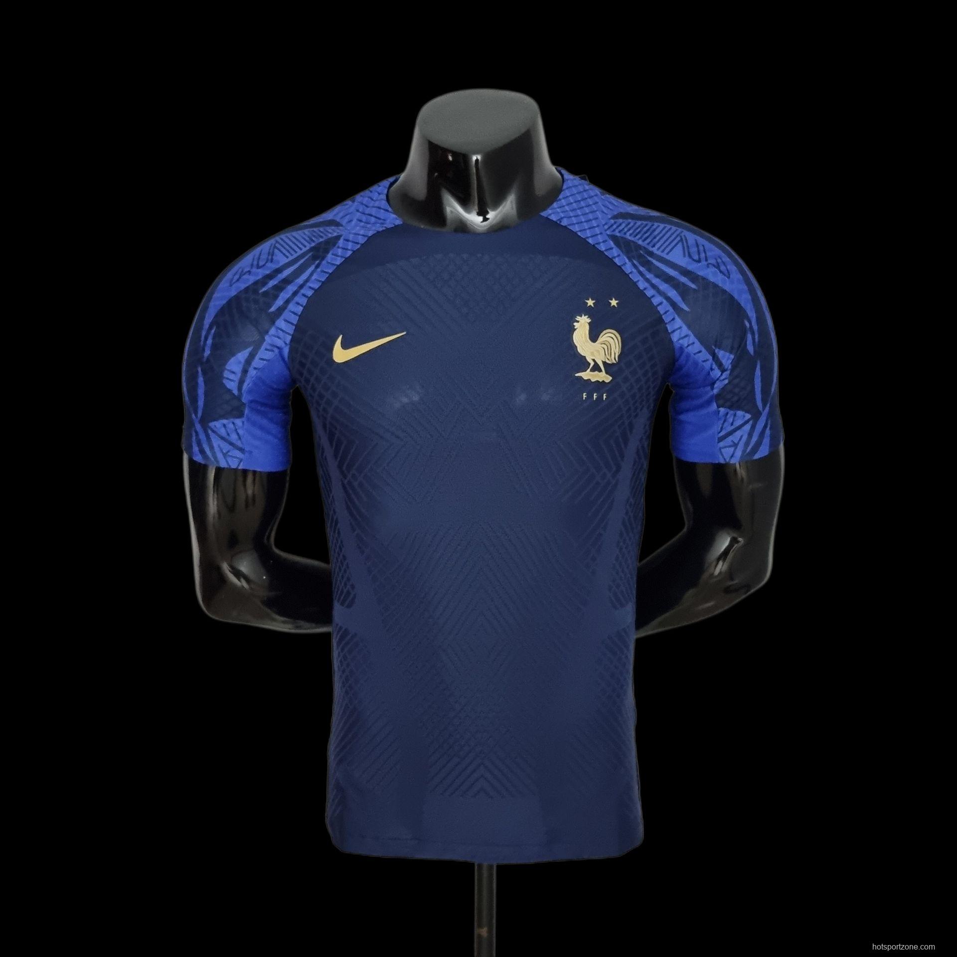 Player Version 2022 France Training Jersey Blue
