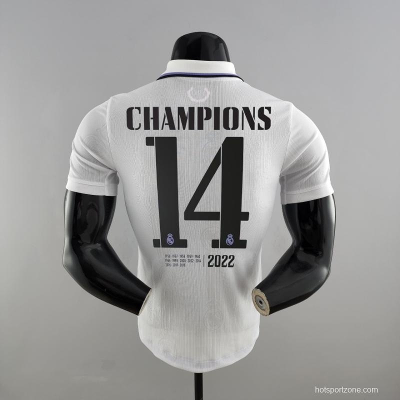 Player Version 22/23 14 Champions Edition Real Madrid Home Soccer Jersey