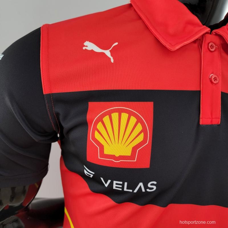 2022 F1 Ferrari Red/Yellow Polos #0006