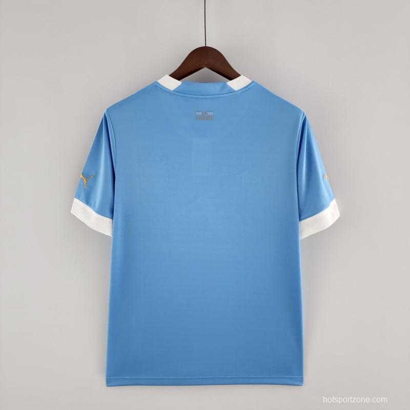 2022 Uruguay Home Soccer Jersey