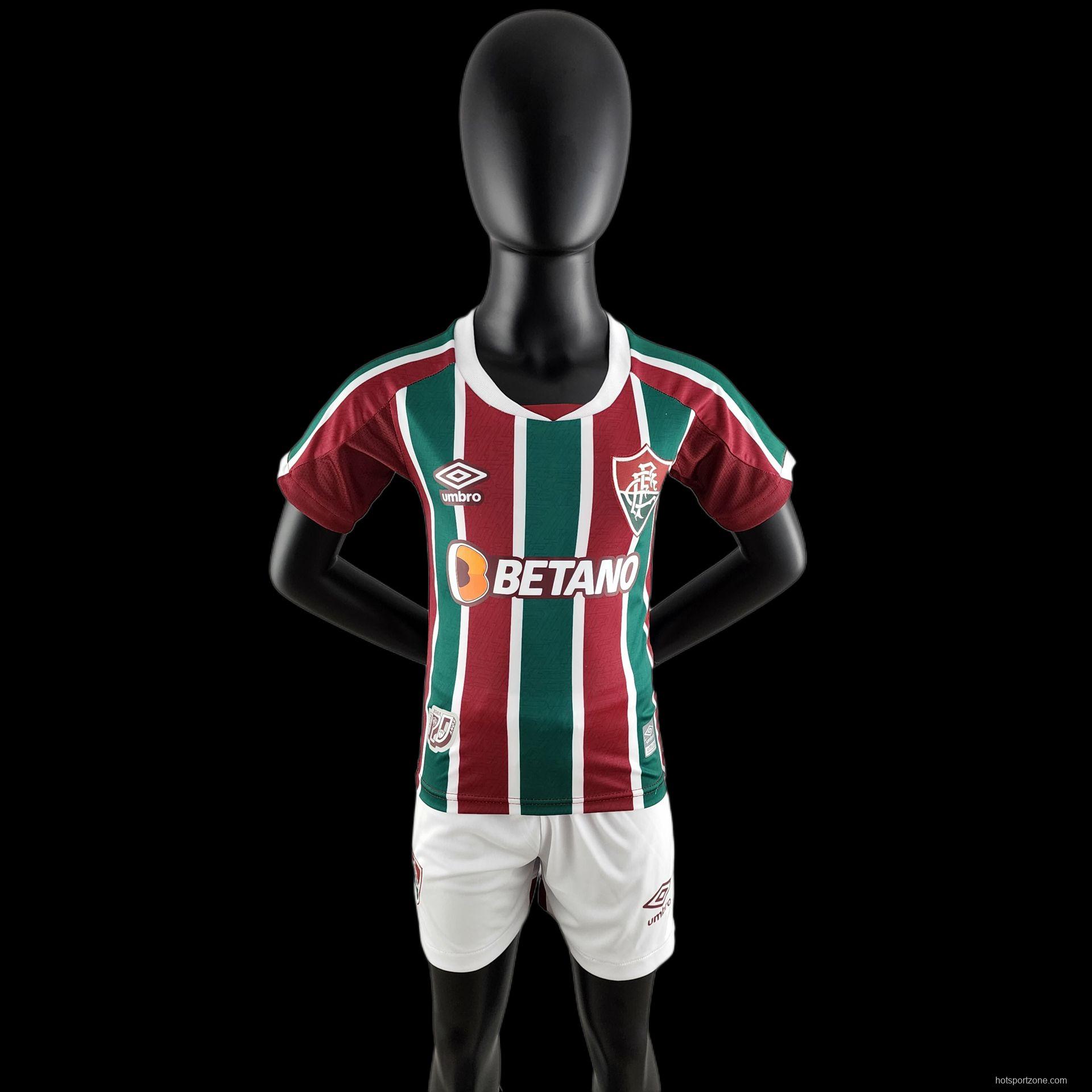 22/23 Kids Kit Fluminense Home Size16-28 Soccer Jersey