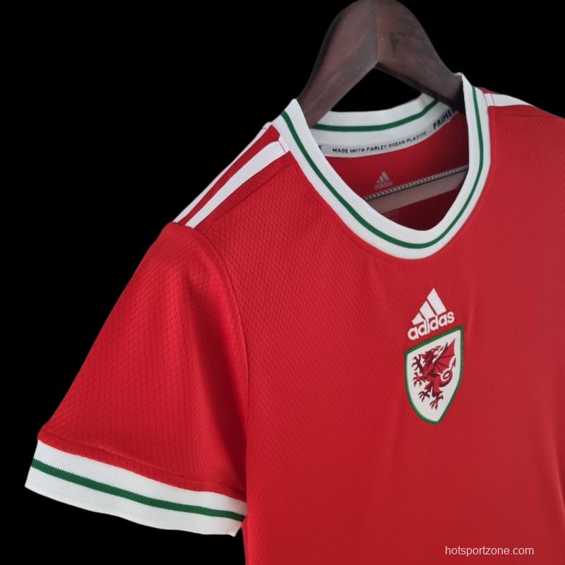 2022 Women Wales Red Soccer Jersey
