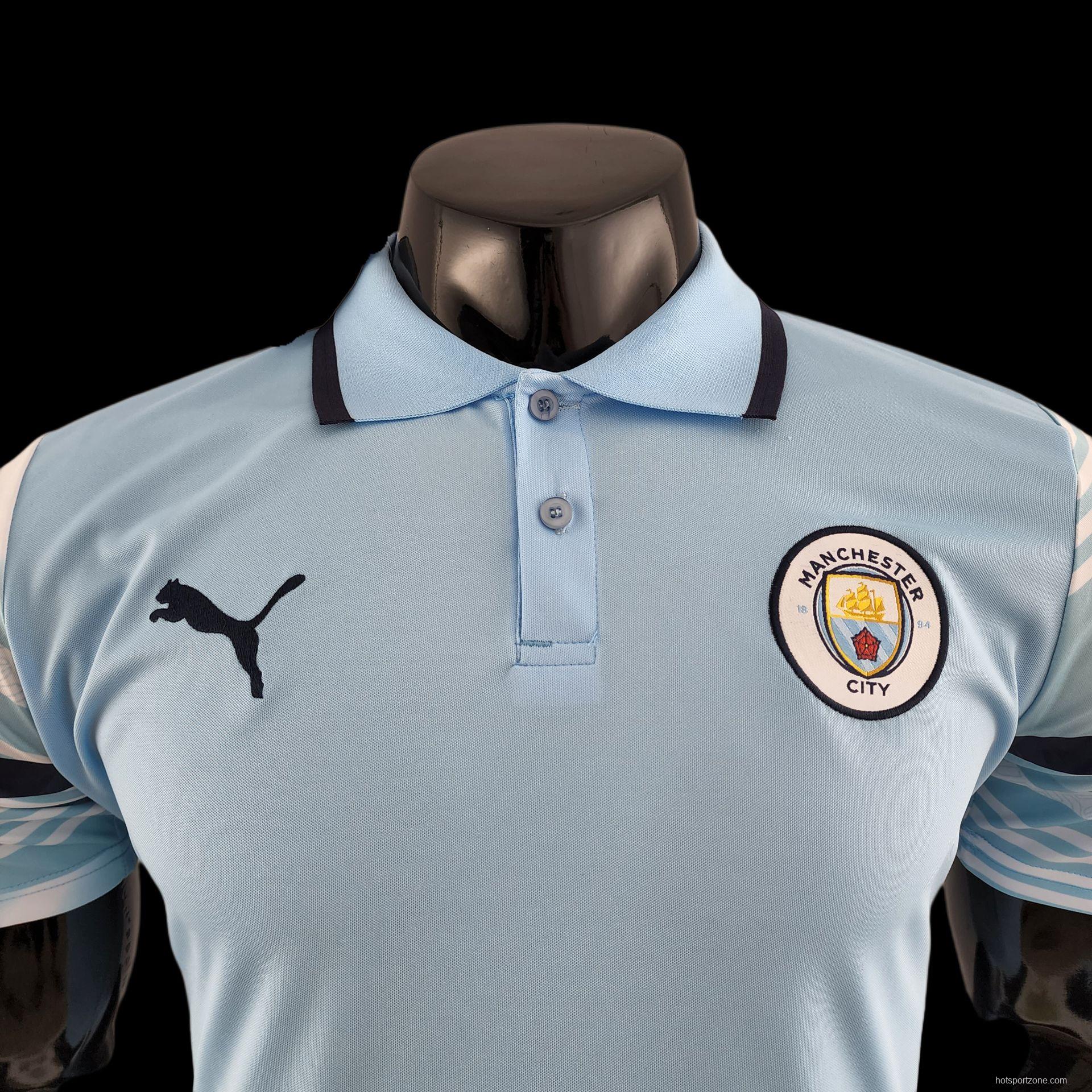 22/23 POLO Manchester City Light Blue Jersey