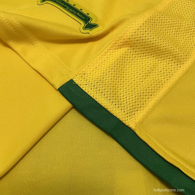 Retro 2006 Brazil Home Soccer Jersey