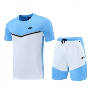 22/23 Nike Sky Blue/White T-Shirts+Shorts