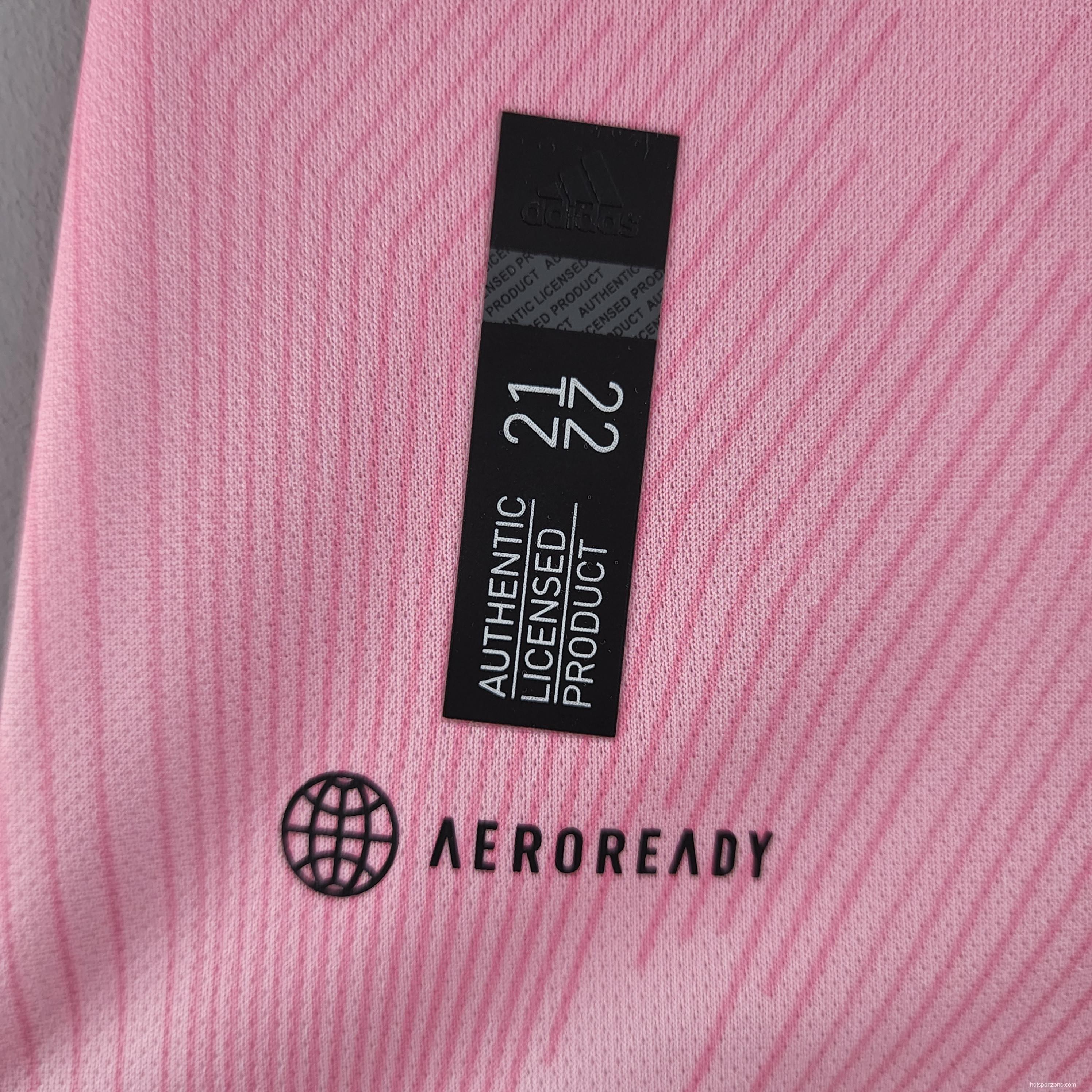 2022 Woman Real Madrid Y3 Edition Pink Jersey