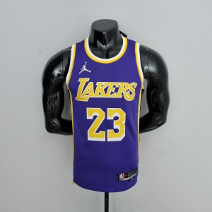 75th Anniversary James #23 Los Angeles Lakers Jordan Purple NBA Jersey