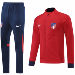 22/23 Atletico Madrid Red Full Zipper Jacket+Long Pants
