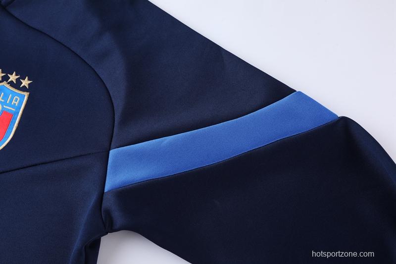 2022 Italy Navy Full Zipper Jacket+Long Pants