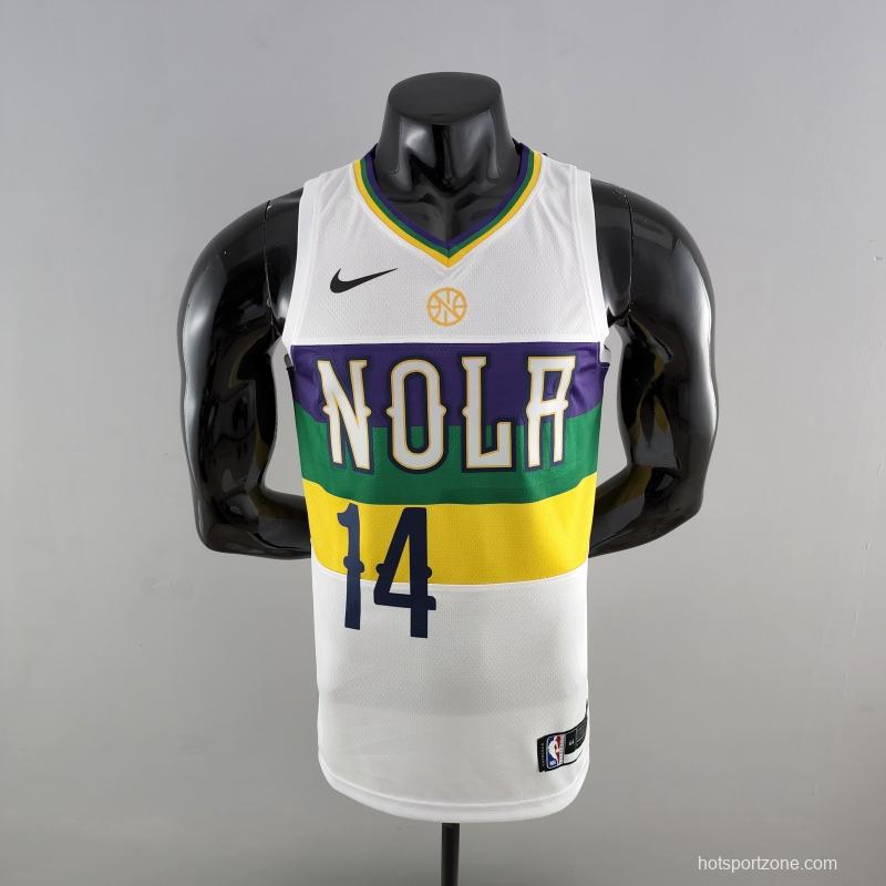 2018 New Orleans Pelicans INGRAM #14 Urban Edition White NBA Jersey