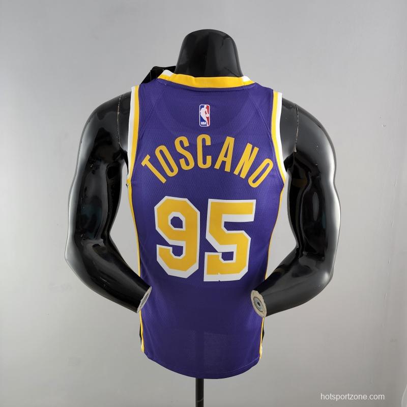 TOSCANO #95 Los Angeles Lakers Purple NBA Jersey