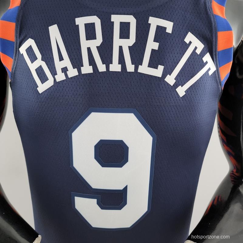 New York Knicks Barrett #9 Striped NBA Jersey