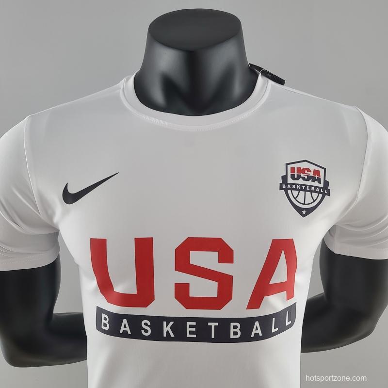 2022 NBA Basketball White T-Shirts #K000211