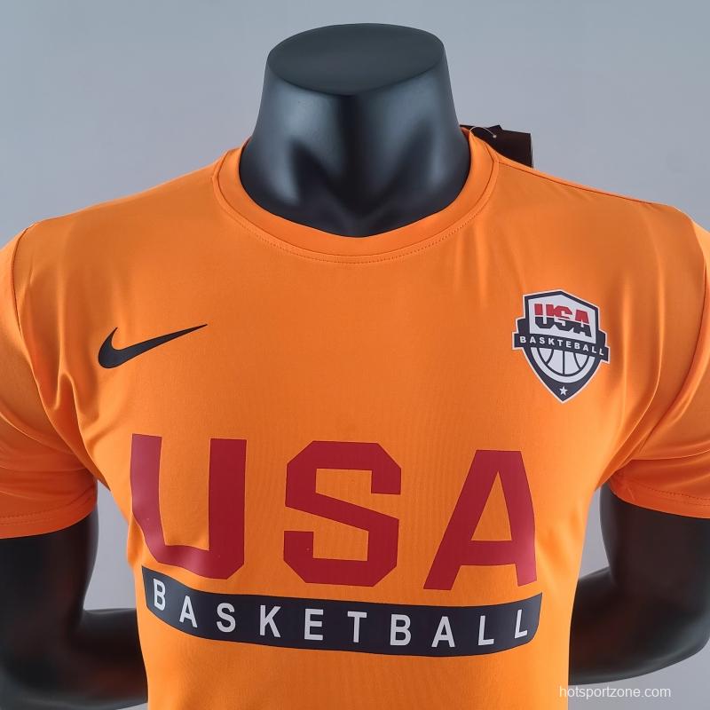 2022 NBA Basketball Orange T-Shirts #K000209